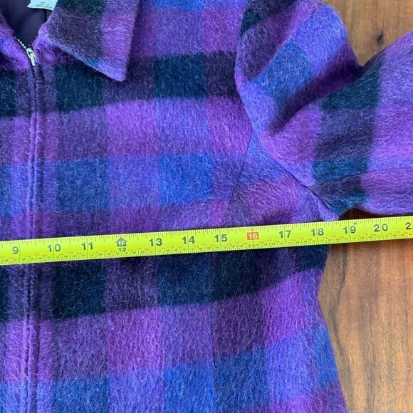Dress Barn wool purples-pinks-blues plaid full zipper & lined lightweight sz 10 - Picture 8 of 13